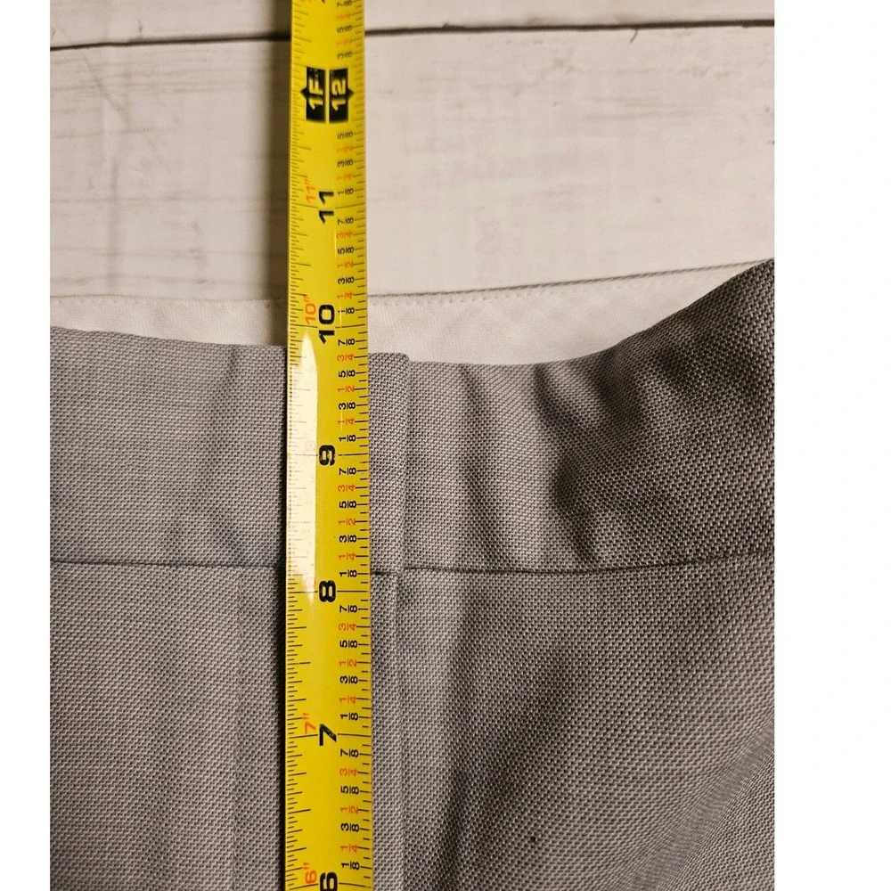 Ann Taylor Kate Fit Womens 8‎ Gray Wool Blend Straight Leg Dress Pants Career